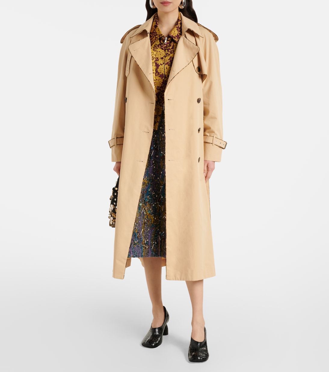Cotton poplin trench coat | Dries Van Noten