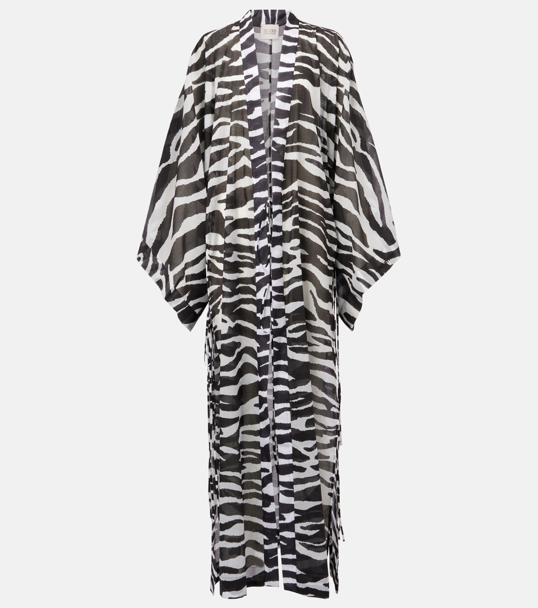 Zebra-print cotton muslin kaftan | The Attico