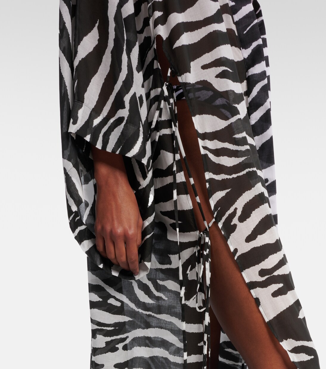 Zebra-print cotton muslin kaftan | The Attico