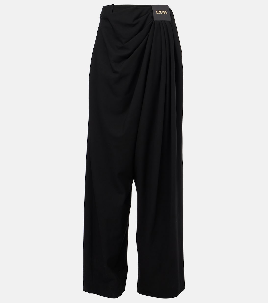 Weite Mid-Rise-Hose aus Wolle | Loewe