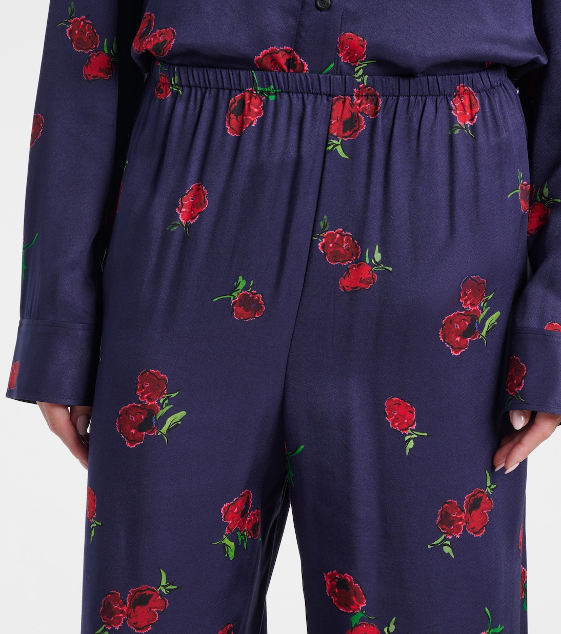 Mindy printed twill wide-leg pants | Khaite
