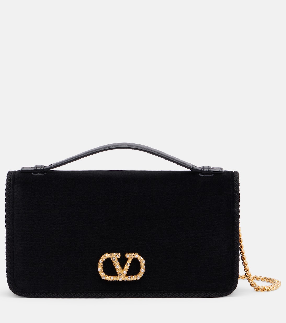 VLogo Mini velvet crossbody bag | Valentino Garavani