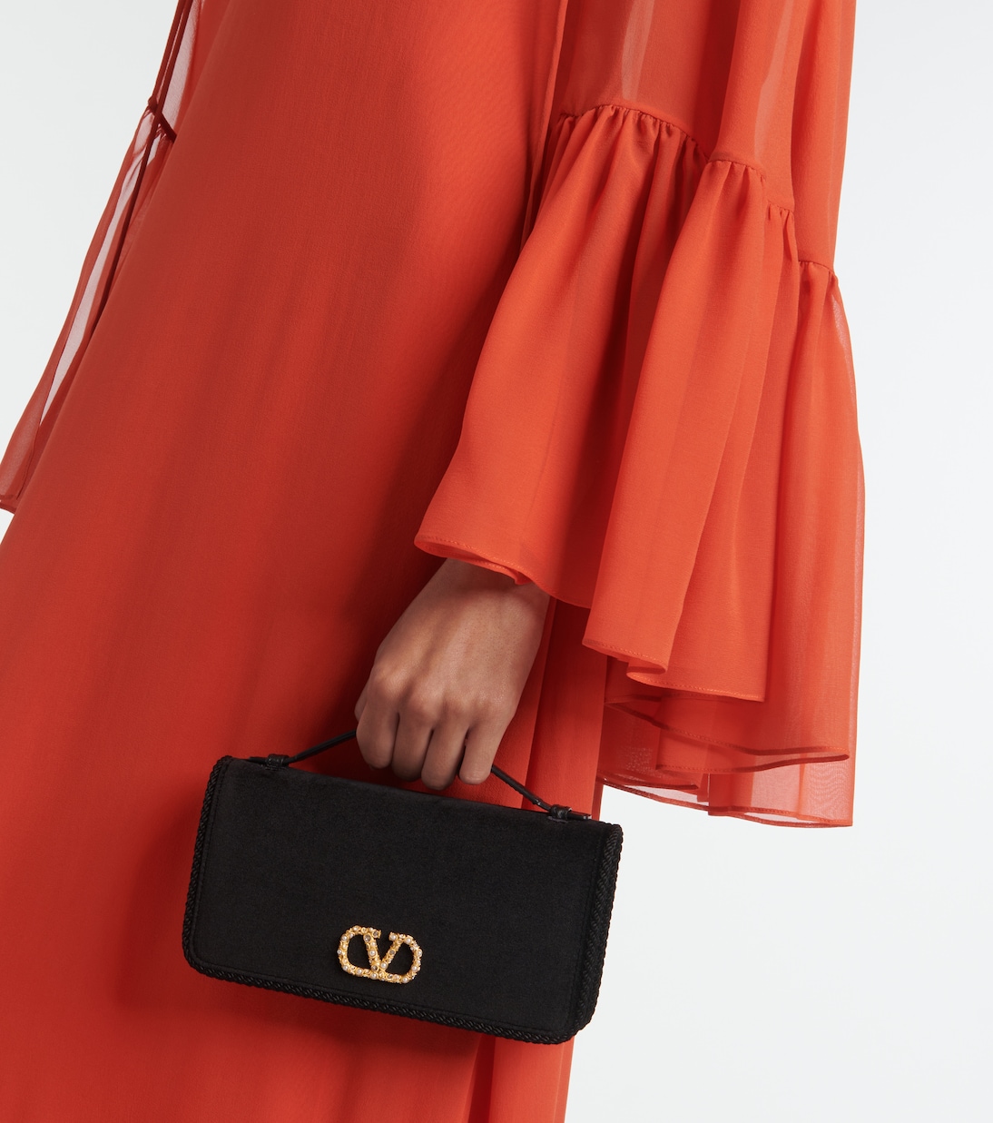 VLogo Mini velvet crossbody bag | Valentino Garavani