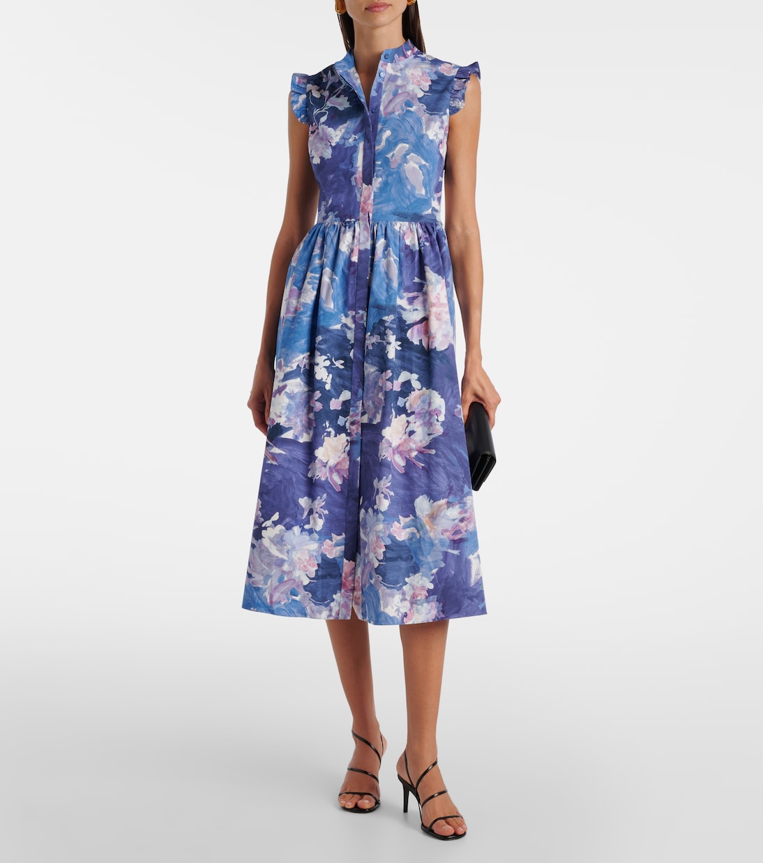 Flared floral midi dress | Erdem