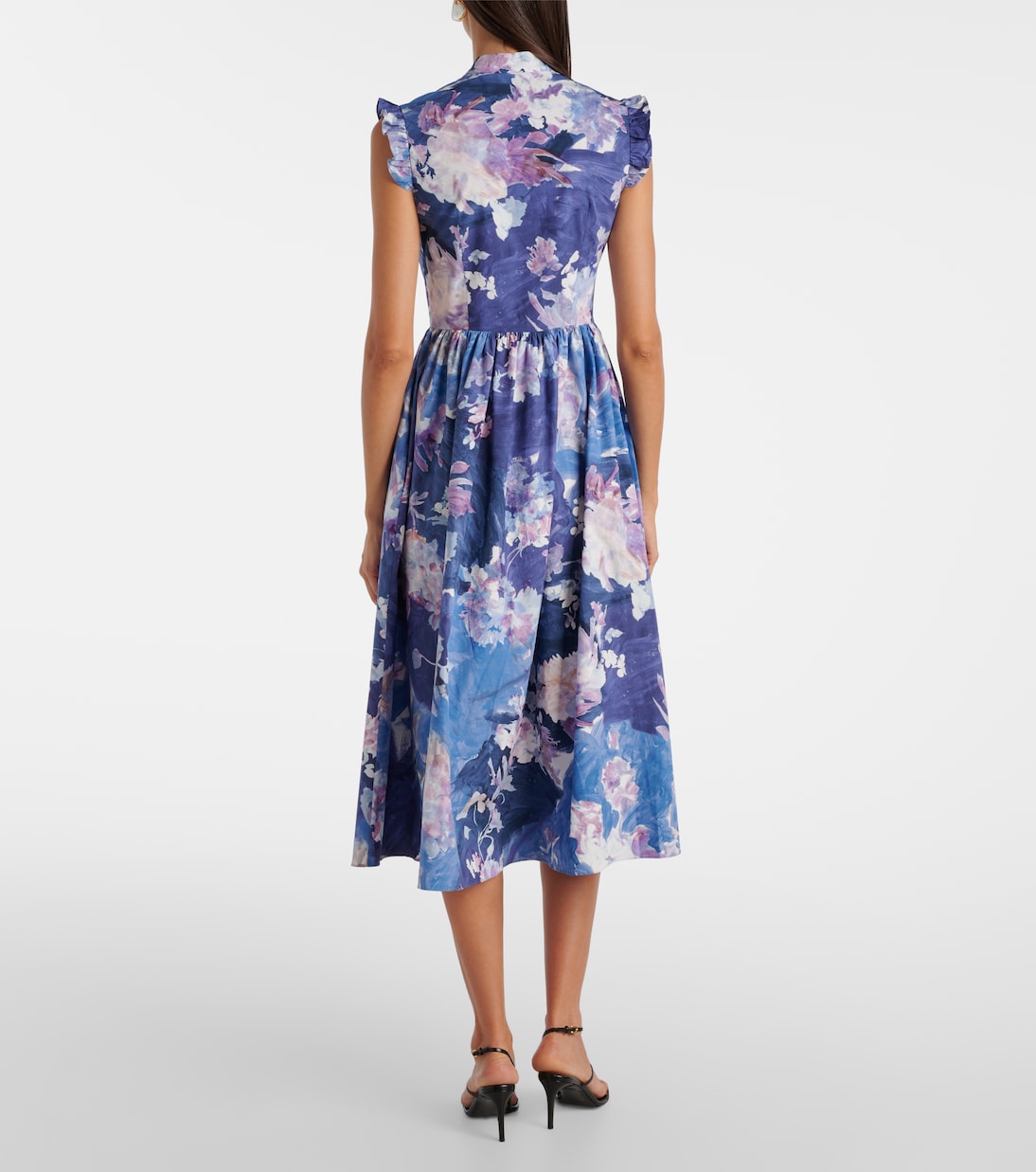 Flared floral midi dress | Erdem