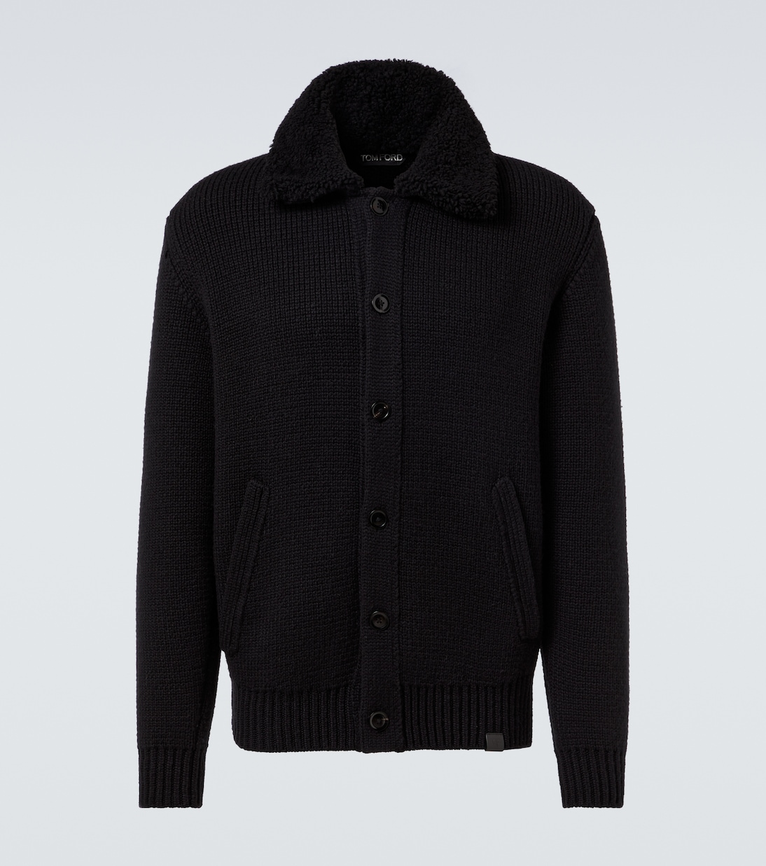 Shearling-trimmed cashmere cardigan | Tom Ford