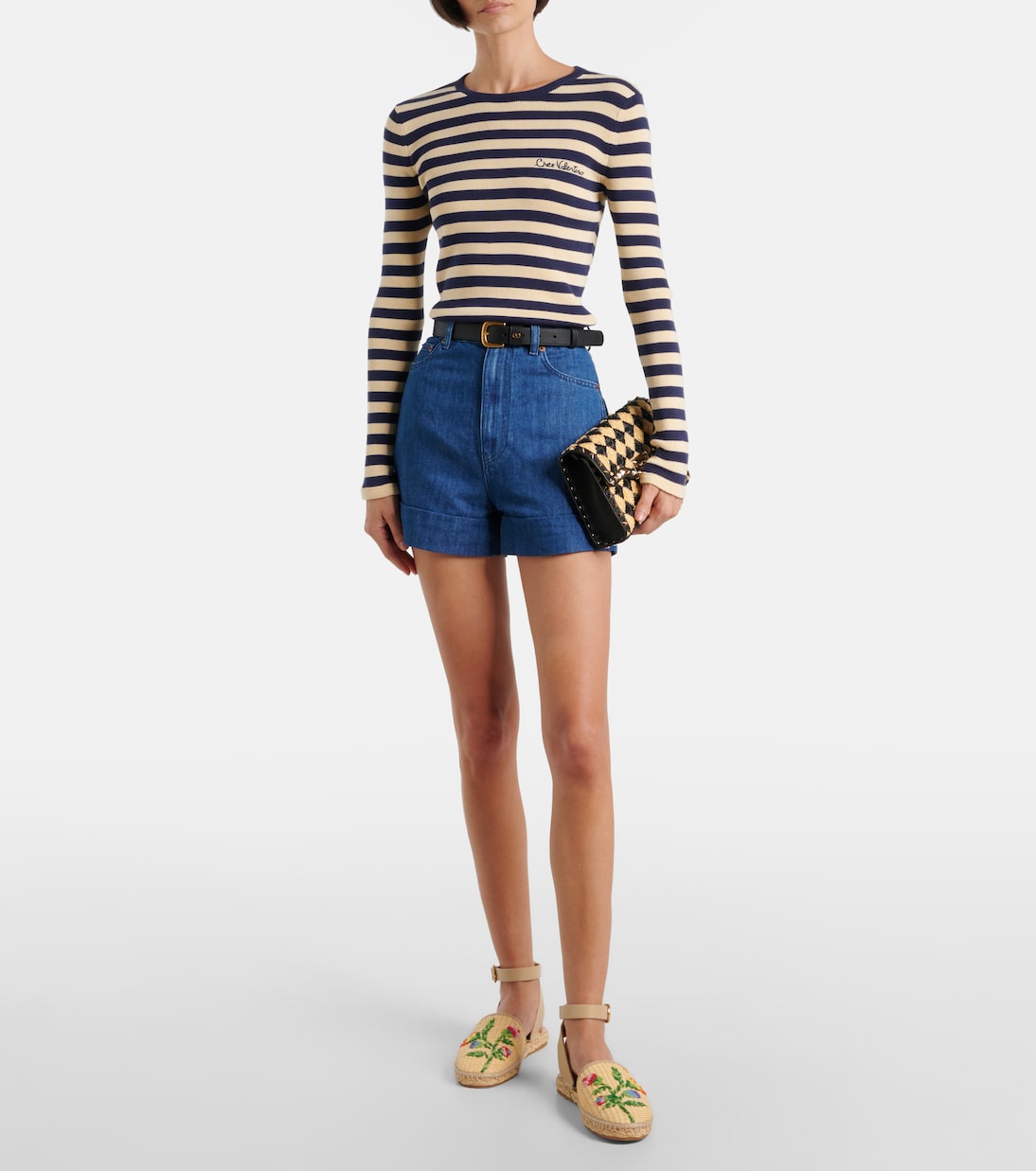 Bribri embroidered raffia espadrilles | Valentino Garavani