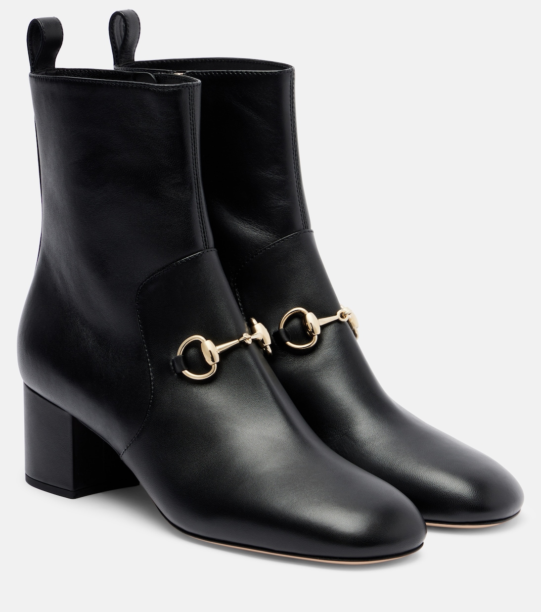 Horsebit leather ankle boots | Gucci