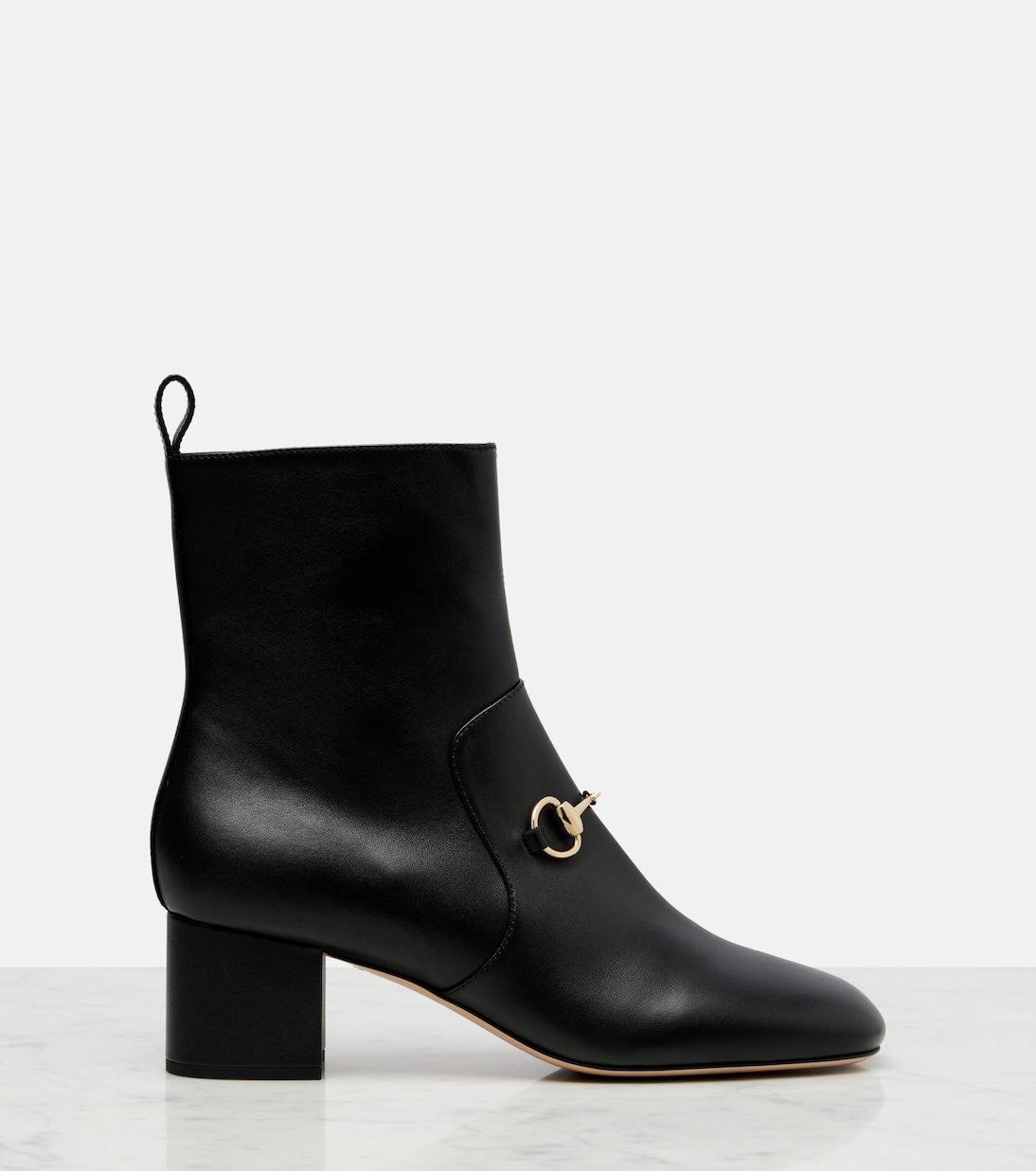 Horsebit leather ankle boots | Gucci