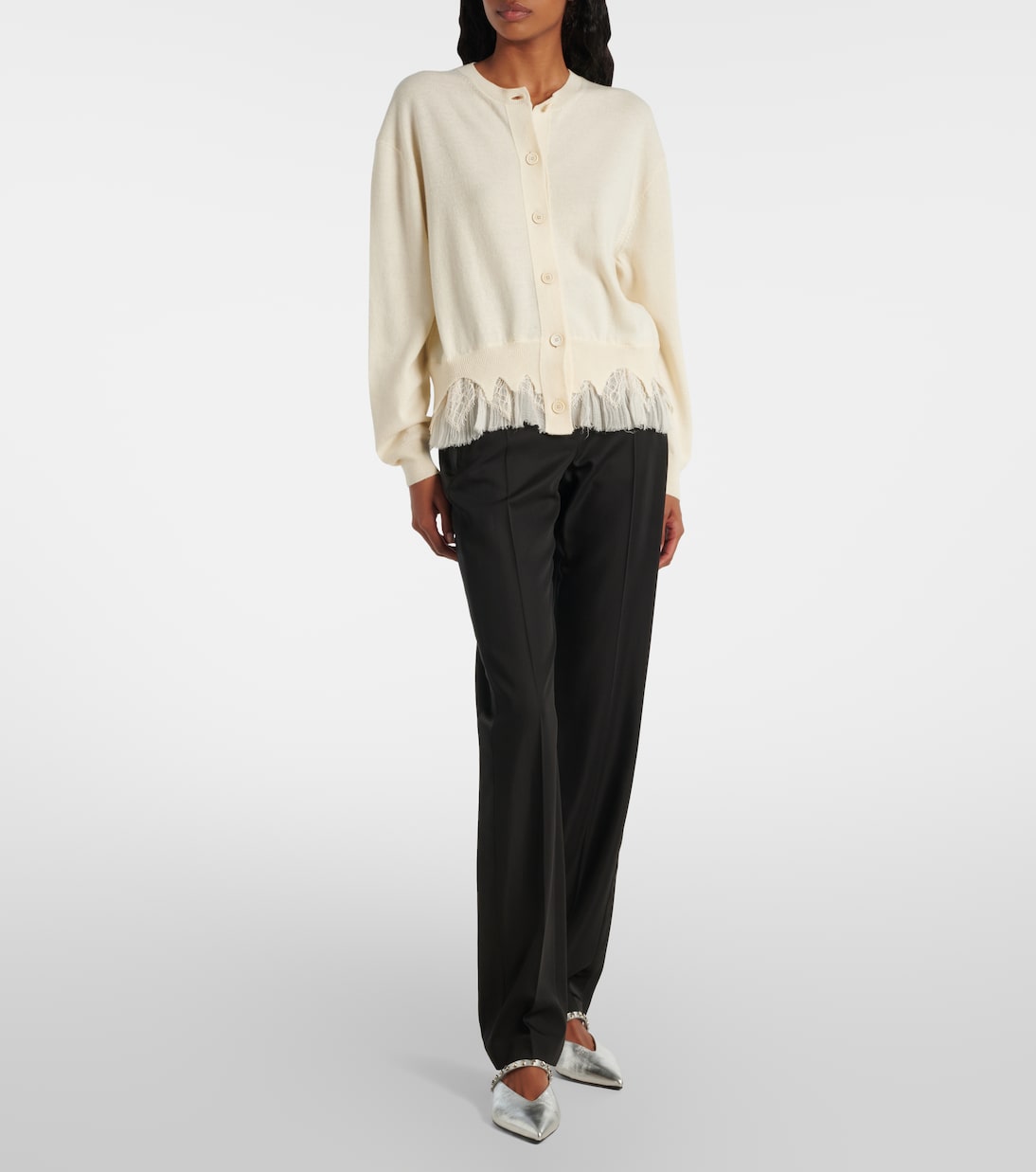 Deconstructed wool and cashmere cardigan | McQueen
