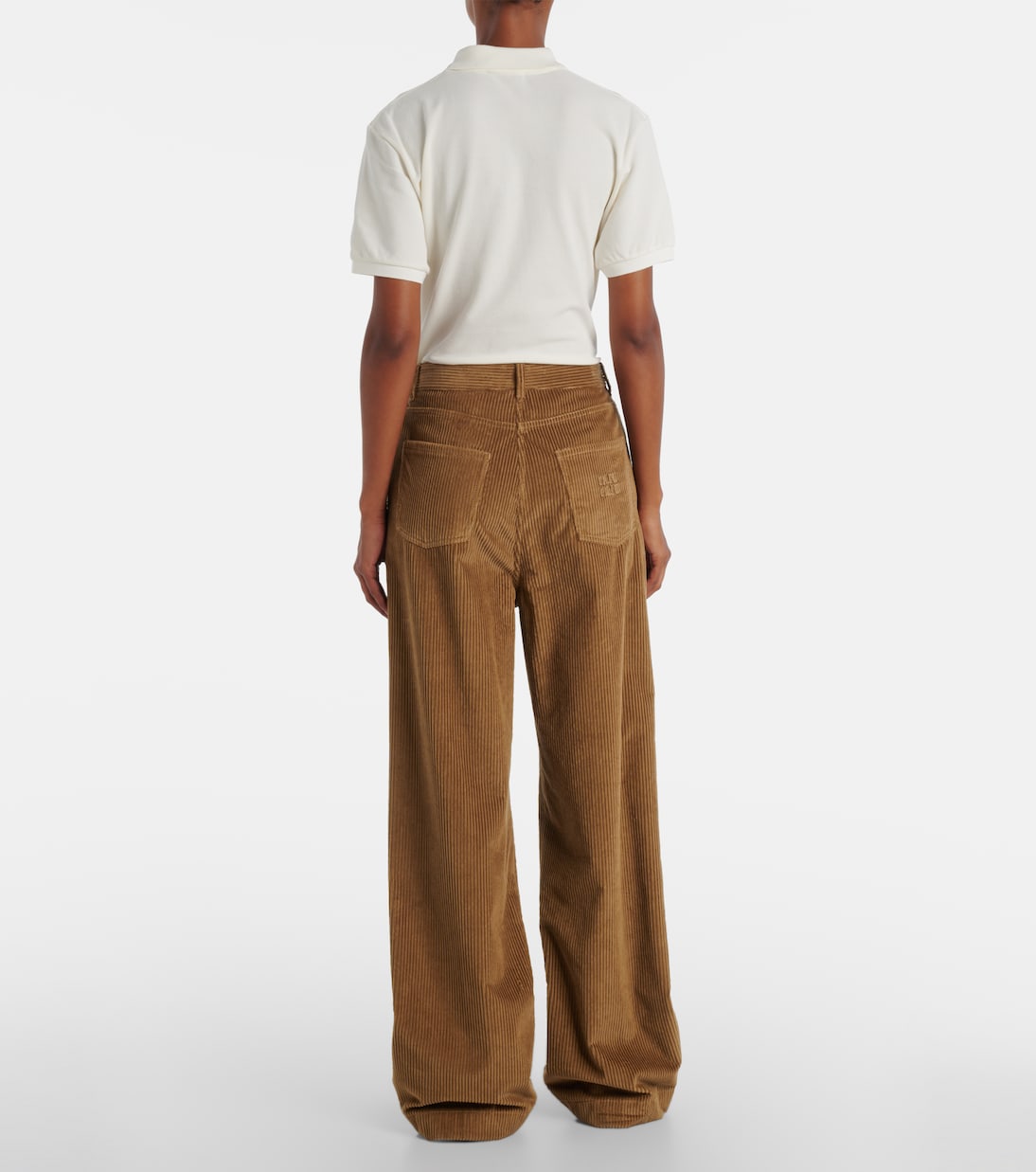 Cotton corduroy wide-leg pants | Miu Miu