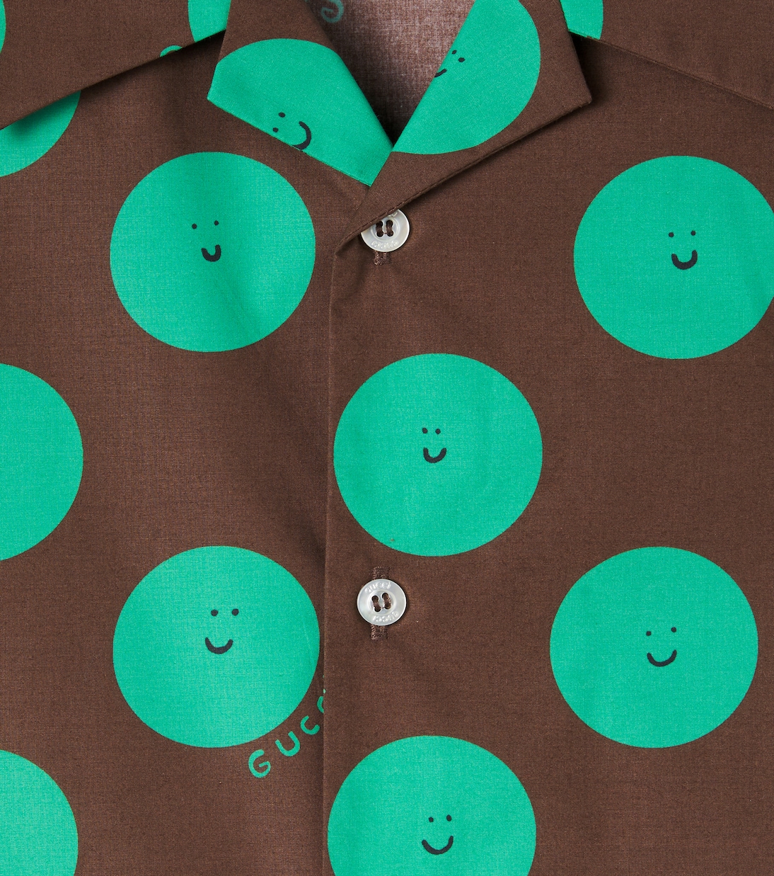 Camicia in popeline di cotone con stampa | Gucci Kids