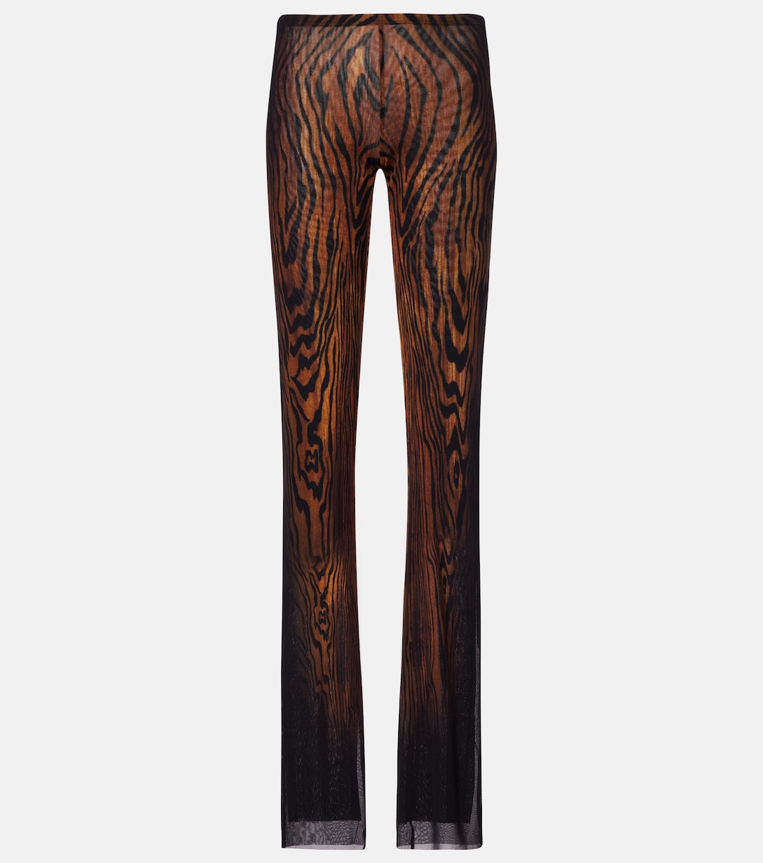 Wood trompe l'œil tulle straight pants | Jean Paul Gaultier