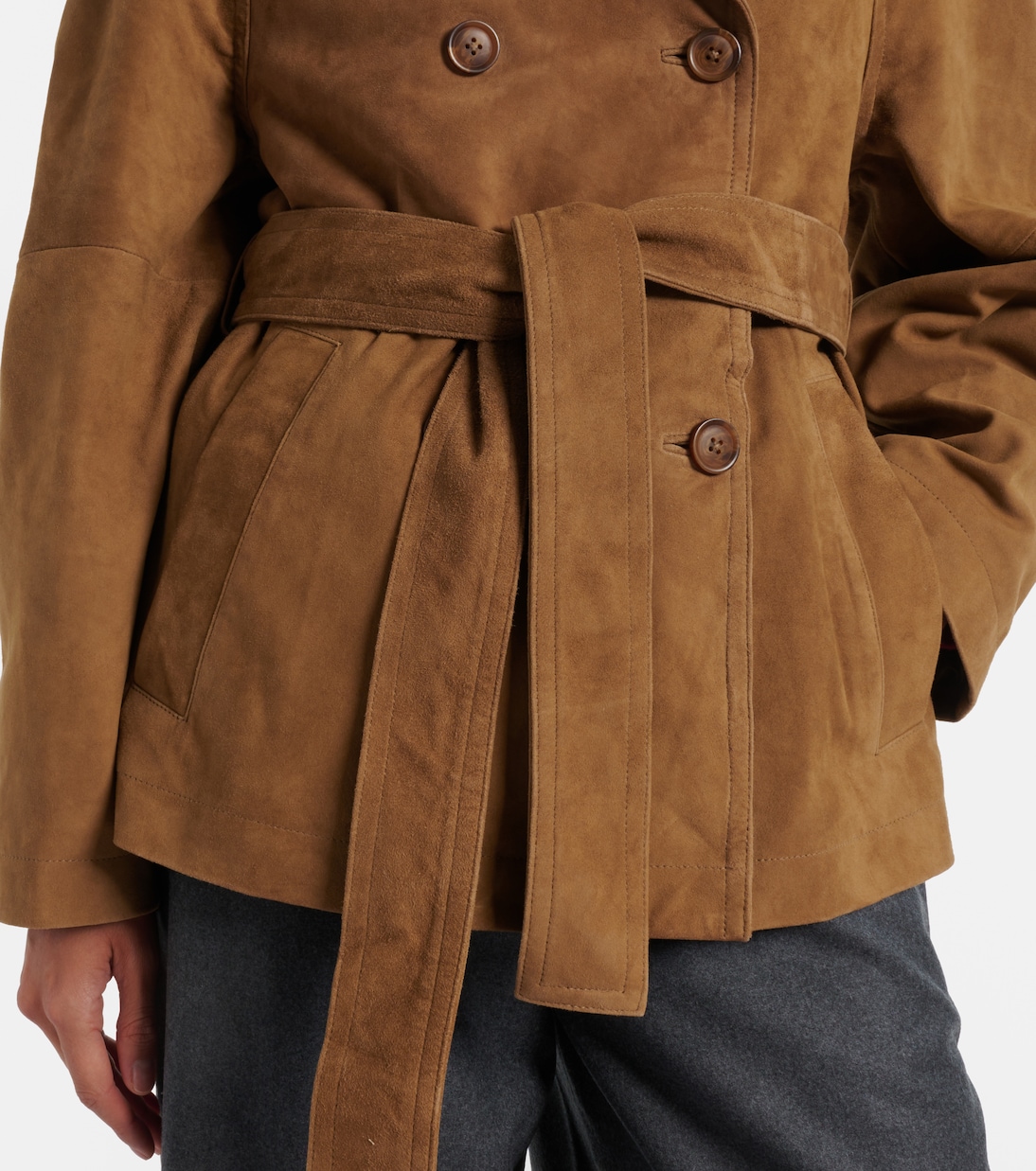 Belted suede jacket | Róhe