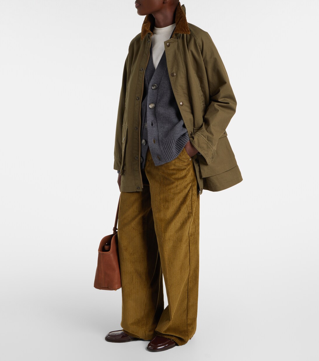 Cotton corduroy wide-leg pants | Ami Paris