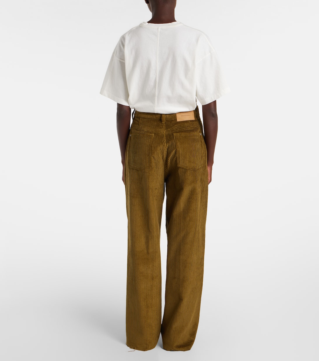 Cotton corduroy wide-leg pants | Ami Paris