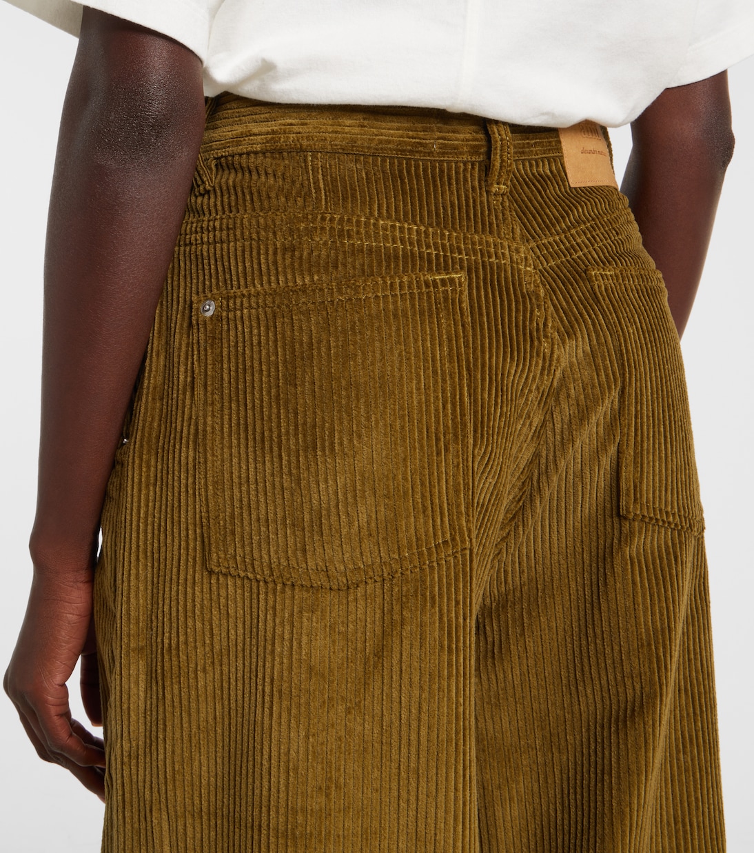Cotton corduroy wide-leg pants | Ami Paris