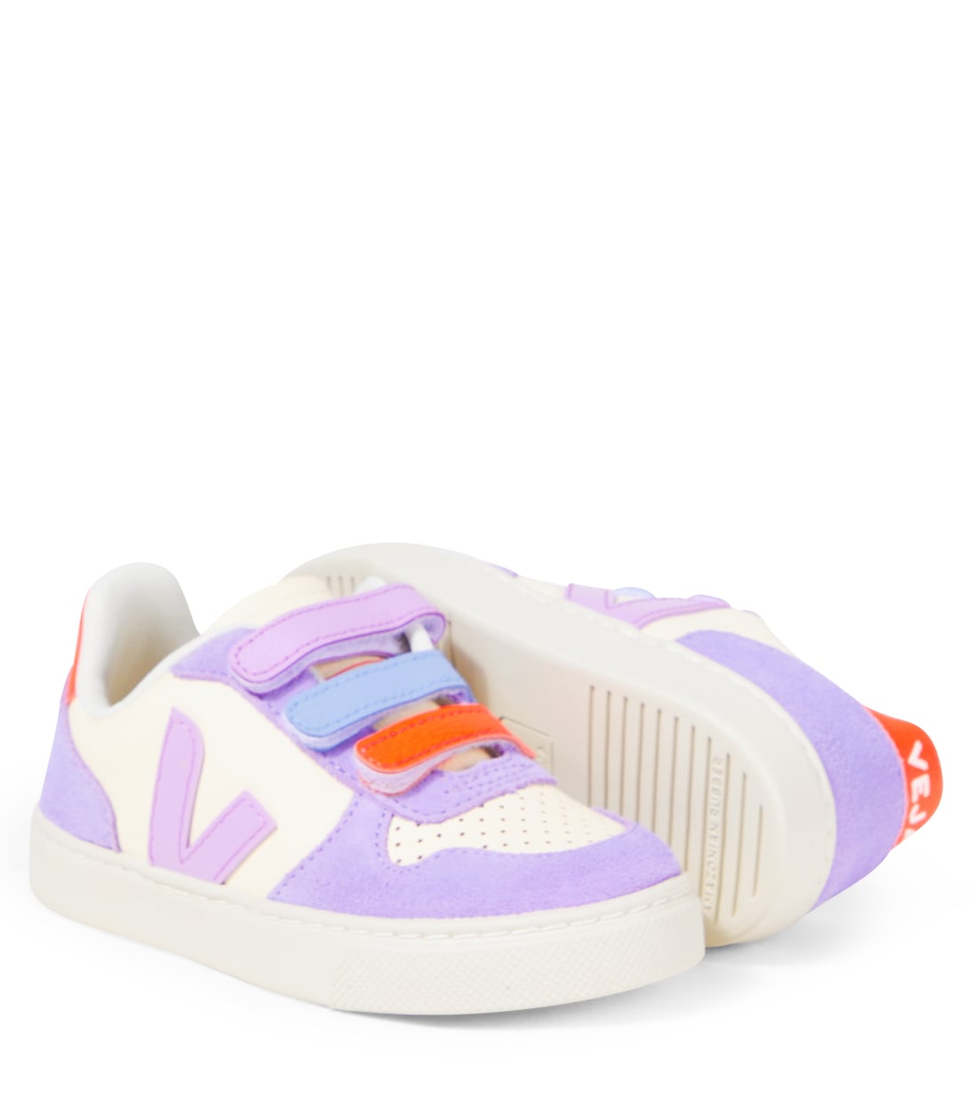 V-10 suede-trimmed leather sneakers | Veja Kids
