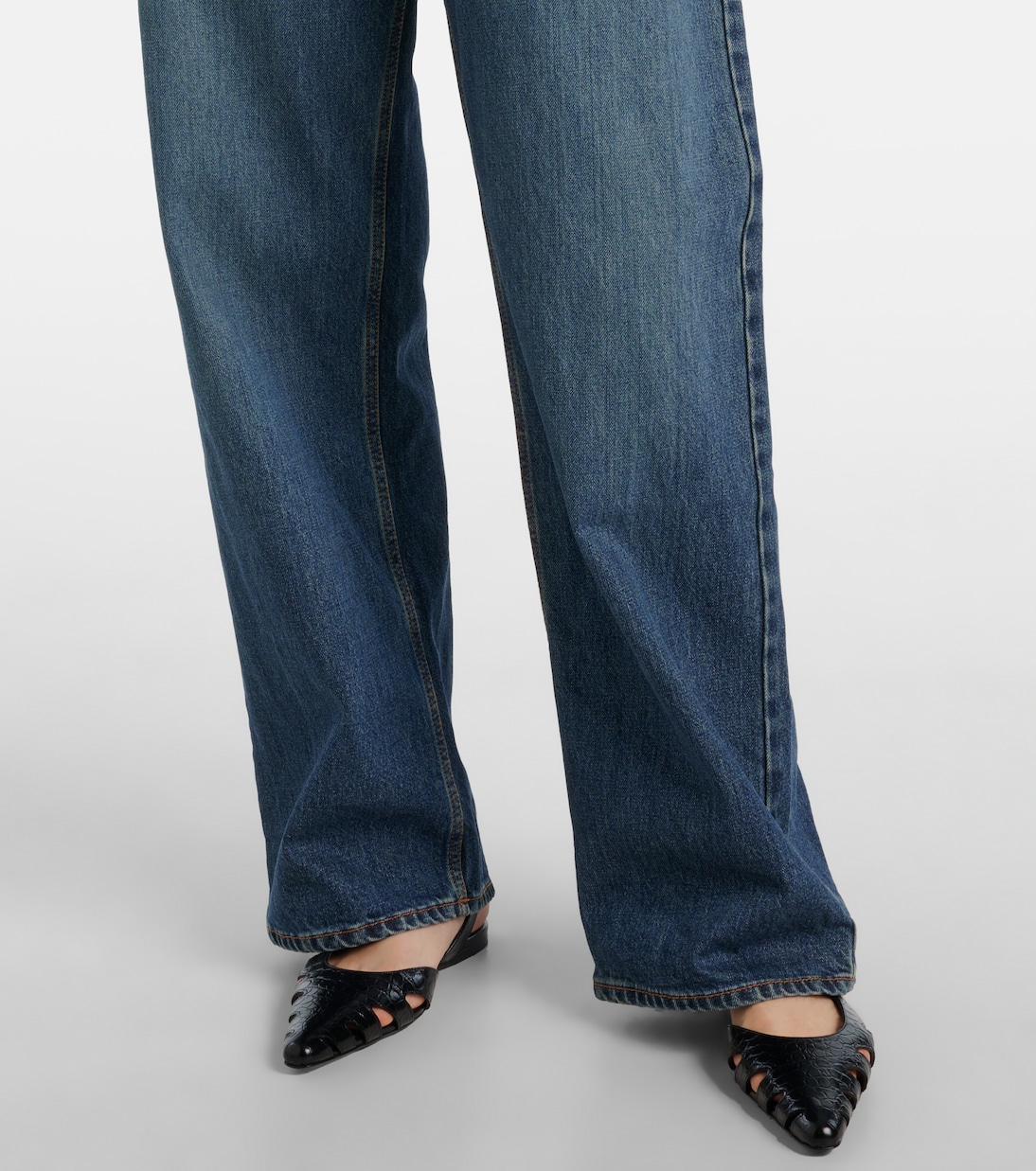 Jeans rectos de tiro bajo | Alaïa