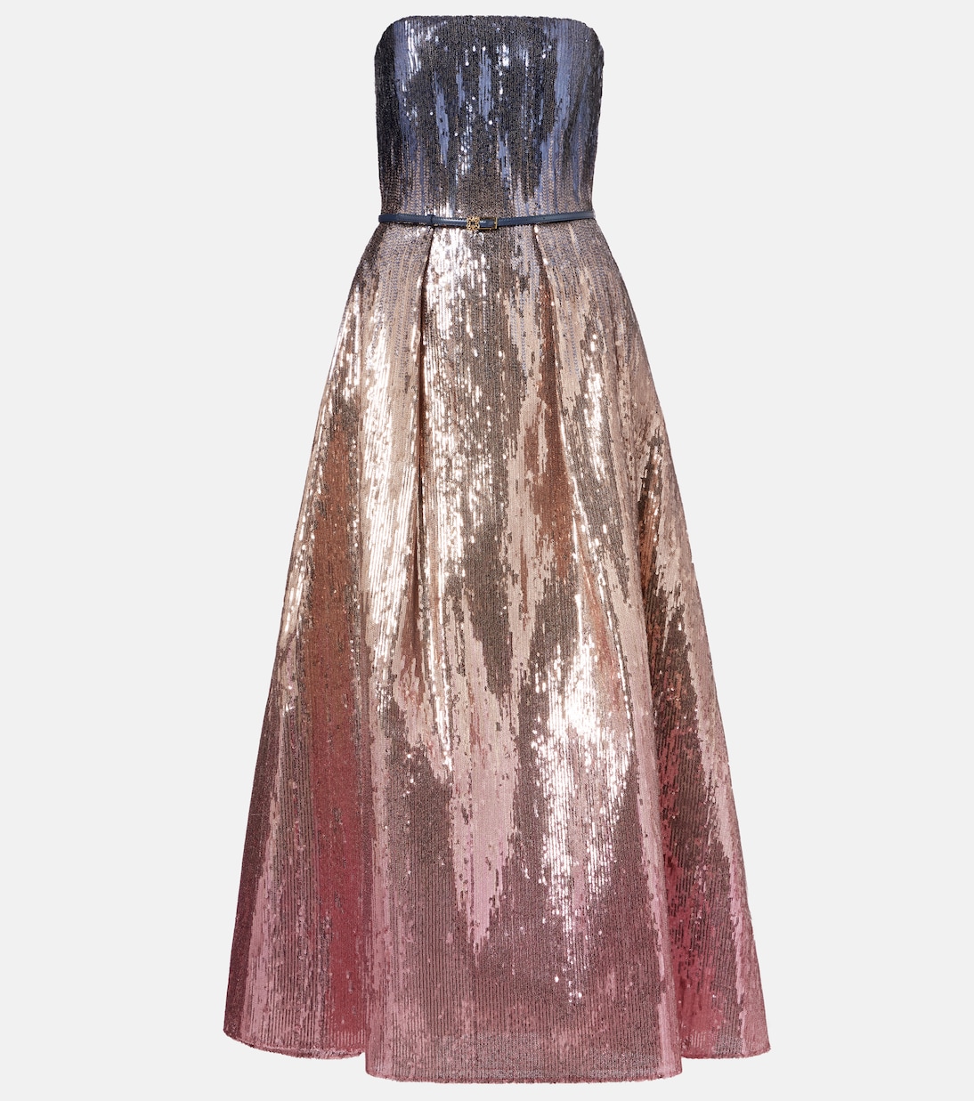 Ombré sequined strapless gown | Elie Saab
