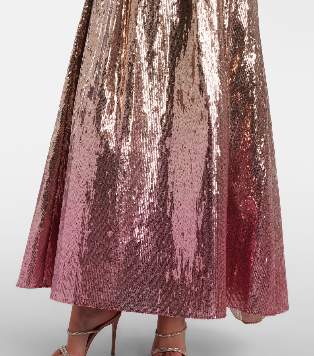 Ombré sequined strapless gown | Elie Saab
