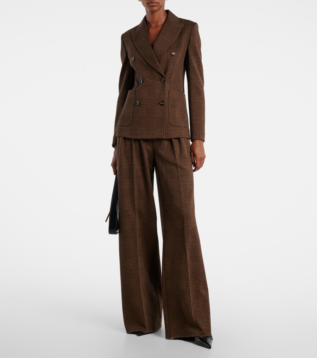 Zulma plaid cotton and wool-blend blazer | Max Mara