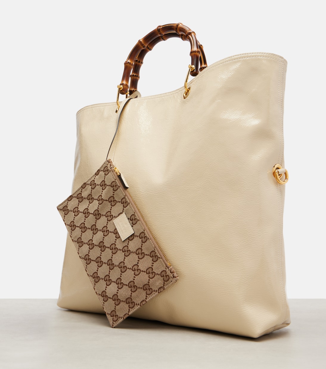 Shopper Gucci Bamboo Medium in pelle | Gucci