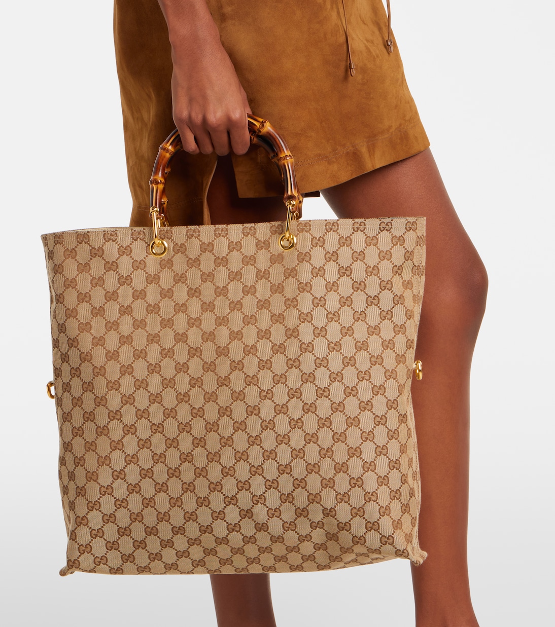 Shopper Gucci Bamboo Medium in pelle | Gucci
