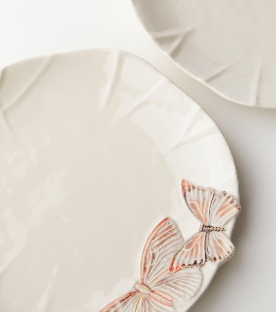 Set Cloudy Butterflies aus vier Desserttellern by Claudia Schiffer | Bordallo Pinheiro