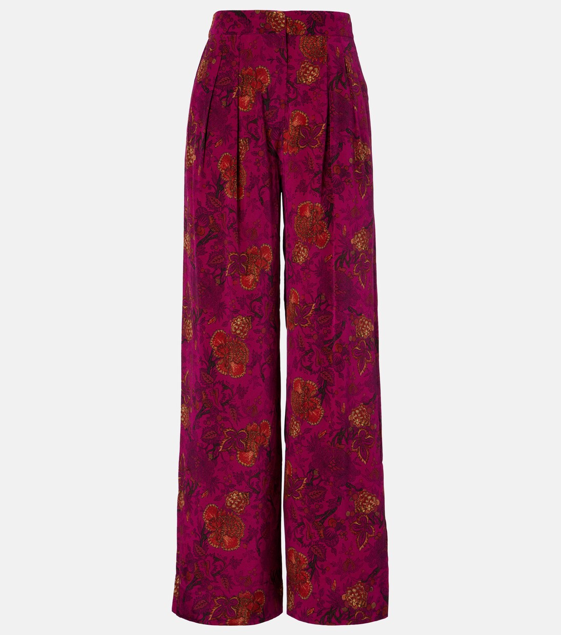 Pantalones anchos Aviva de crepé de china de seda | Ulla Johnson