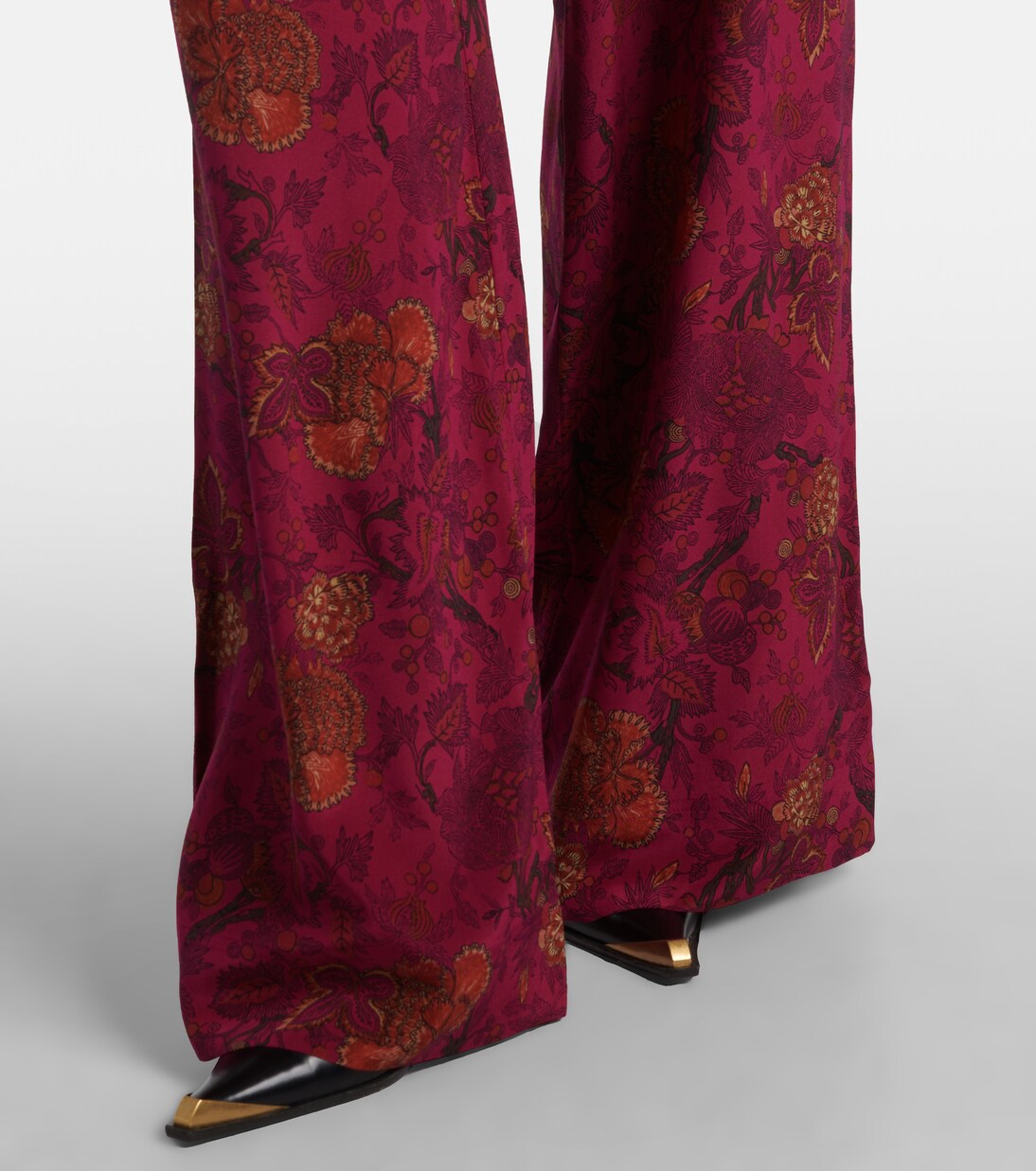 Pantalones anchos Aviva de crepé de china de seda | Ulla Johnson