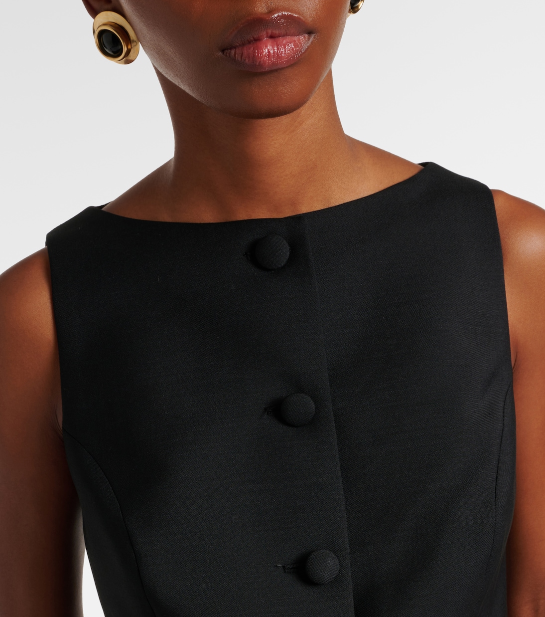 Wool and mohair crêpe vest | Róhe