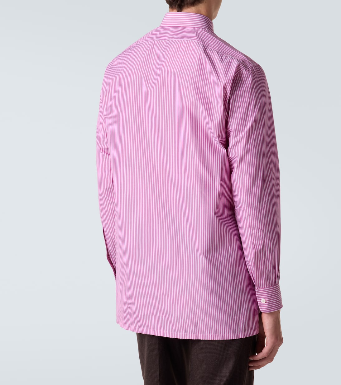 Striped cotton poplin shirt | Charvet