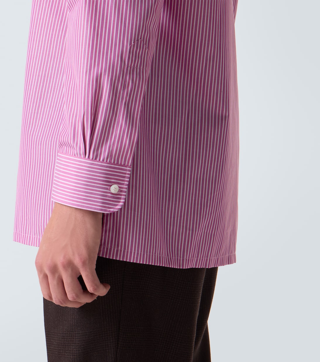 Striped cotton poplin shirt | Charvet