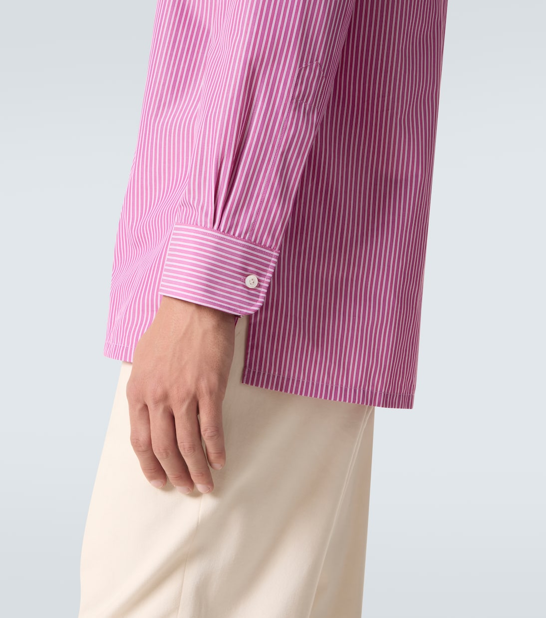Striped cotton poplin shirt | Charvet