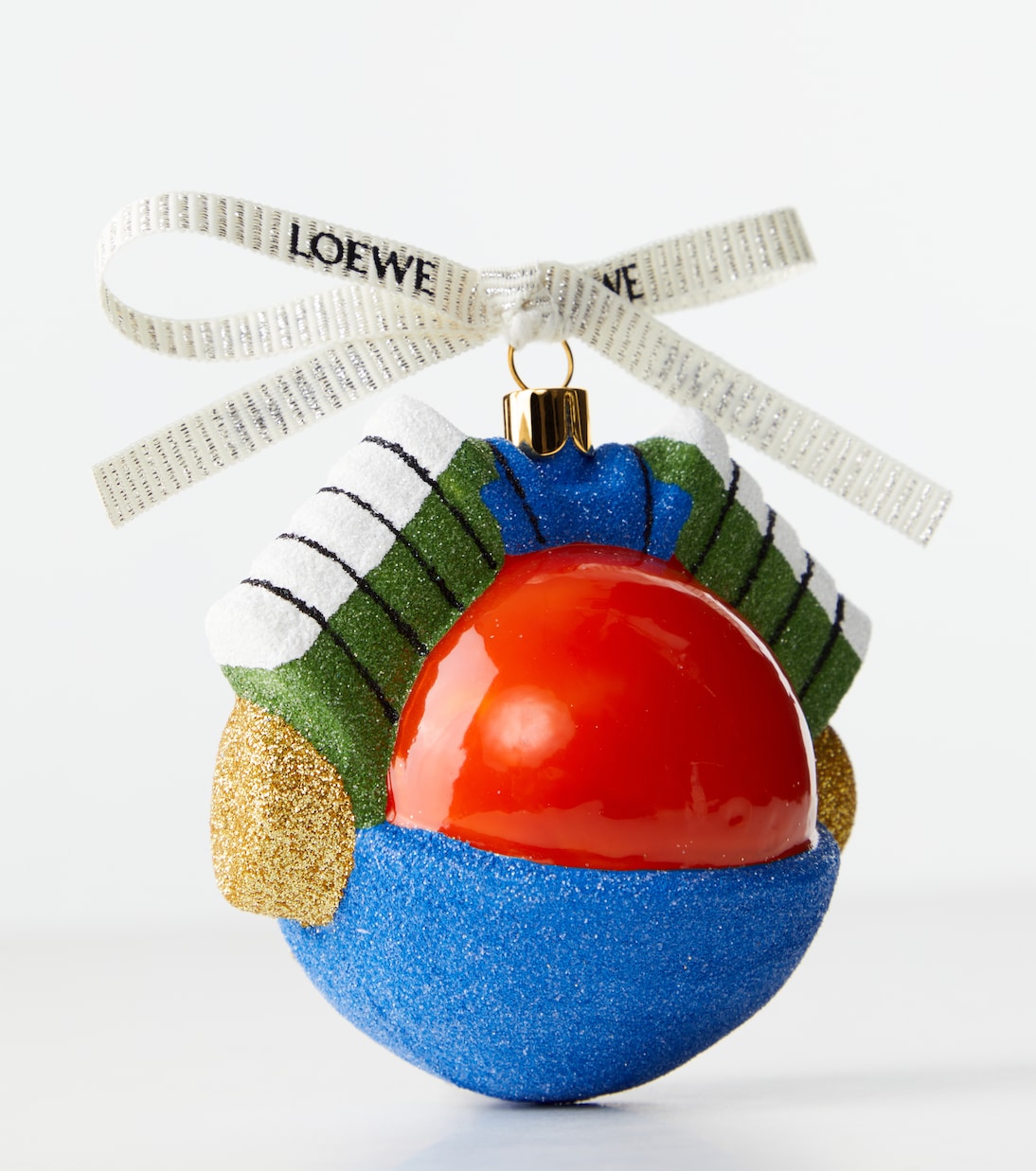 x Louis Wain Knight Cat glitter glass ornament | Loewe