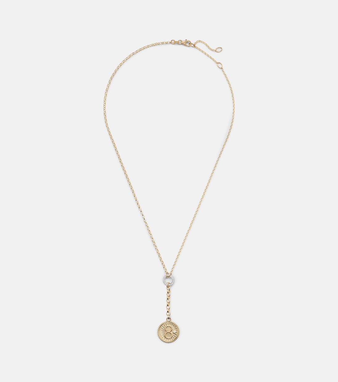 Karma 18kt gold pendant necklace with diamonds | FoundRae
