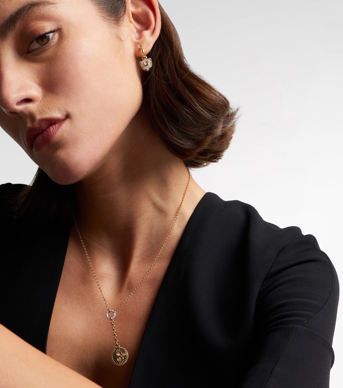 Karma 18kt gold pendant necklace with diamonds | FoundRae