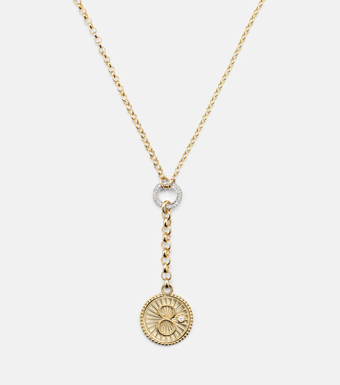 Karma 18kt gold pendant necklace with diamonds | FoundRae