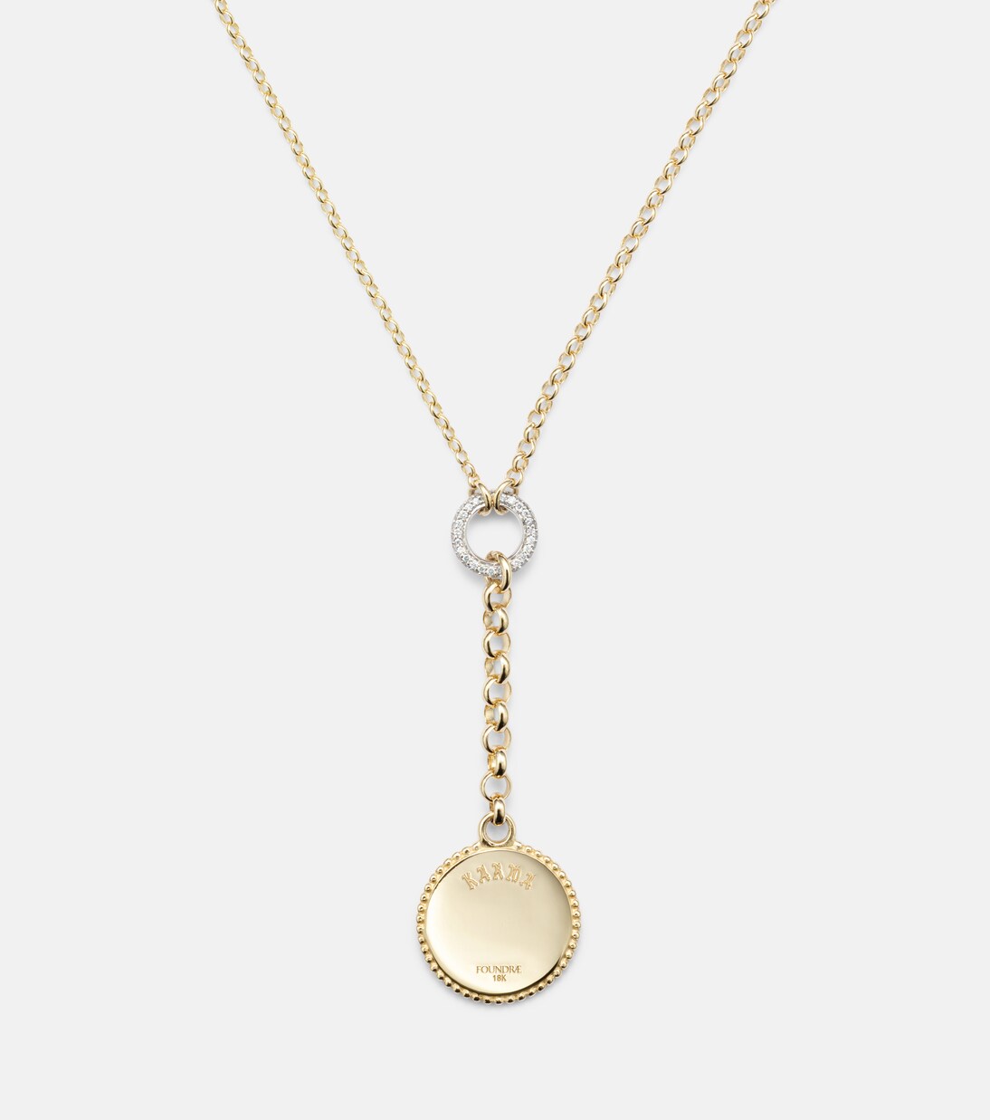 Karma 18kt gold pendant necklace with diamonds | FoundRae