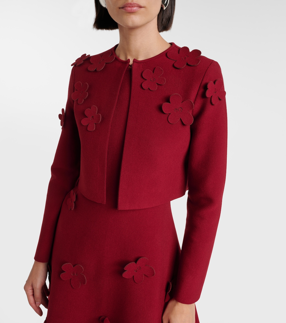 Floral cropped cardigan | Oscar de la Renta