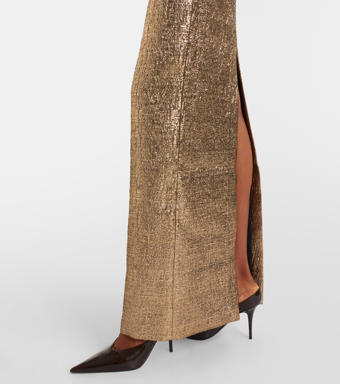 Lamé jacquard bustier gown | Roland Mouret