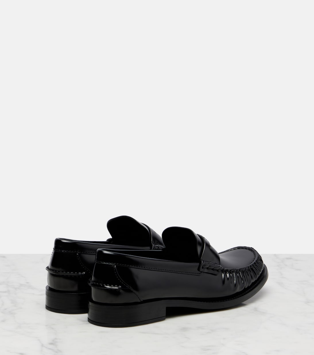Leather penny loafers | Prada