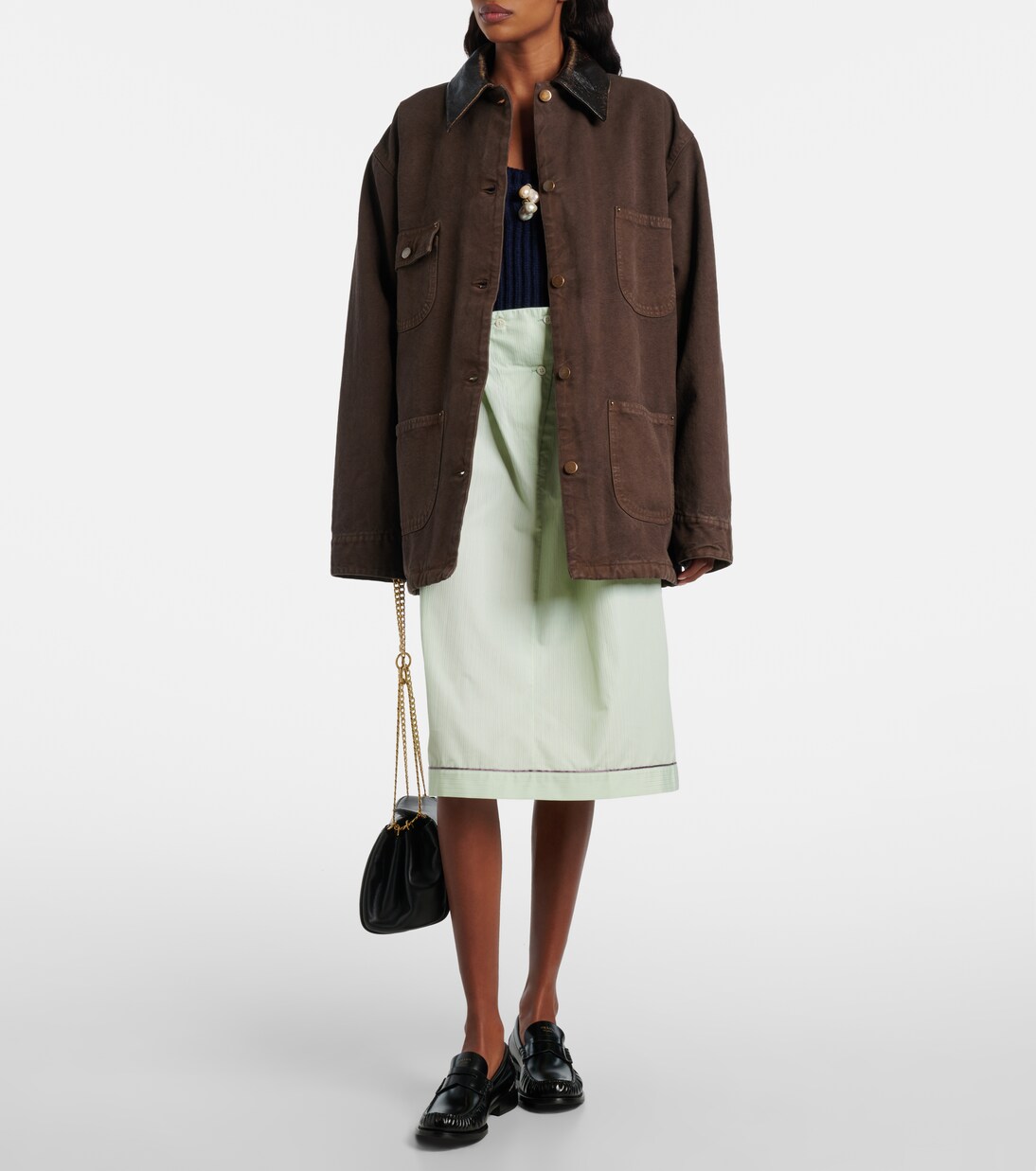Leather penny loafers | Prada