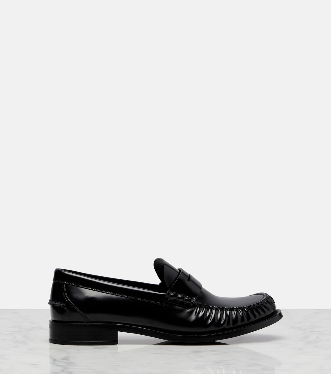 Leather penny loafers | Prada