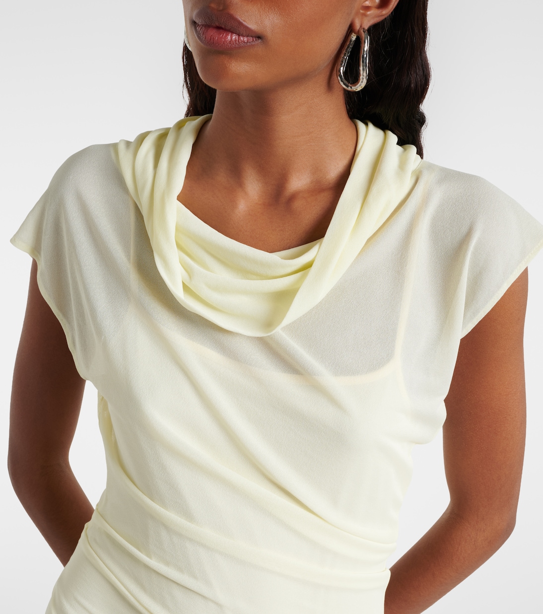 Tamara垂褶绉纱针织加长连衣裙 | Proenza Schouler