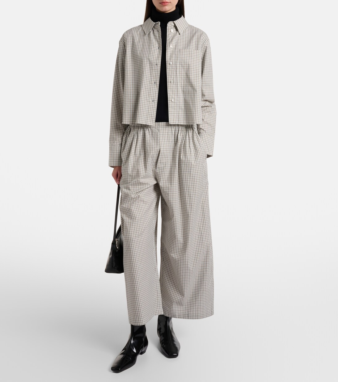 White Label Meadow checked cotton wide-leg pants | Proenza Schouler