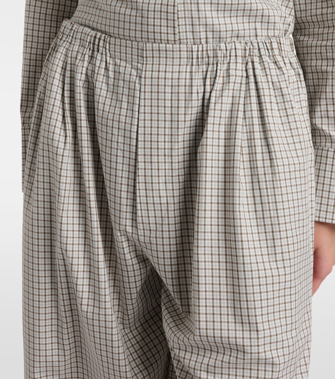 White Label Meadow checked cotton wide-leg pants | Proenza Schouler