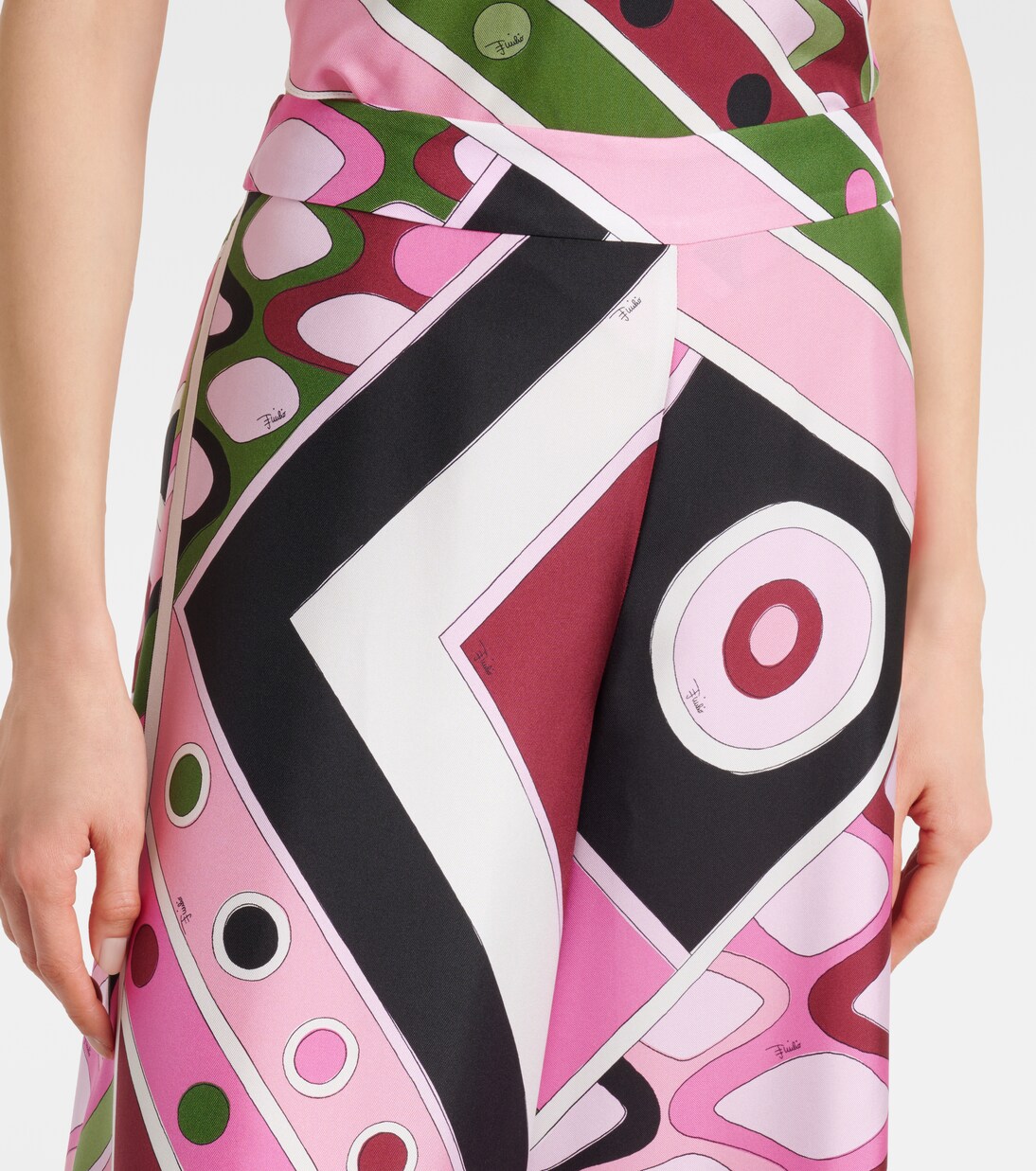 Vivara silk satin wide-leg pants | Pucci