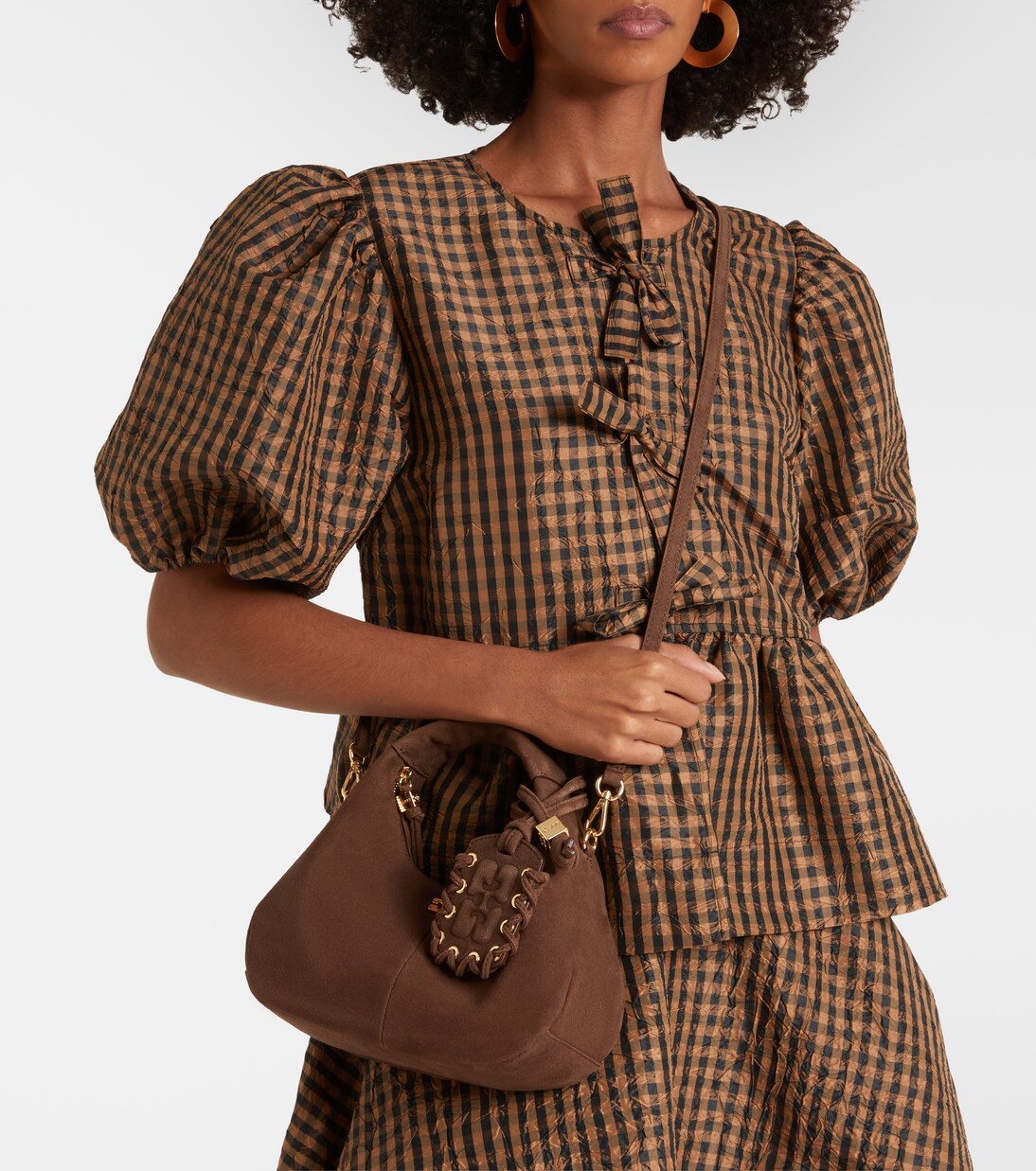 Borsa in suede in suede | Ganni